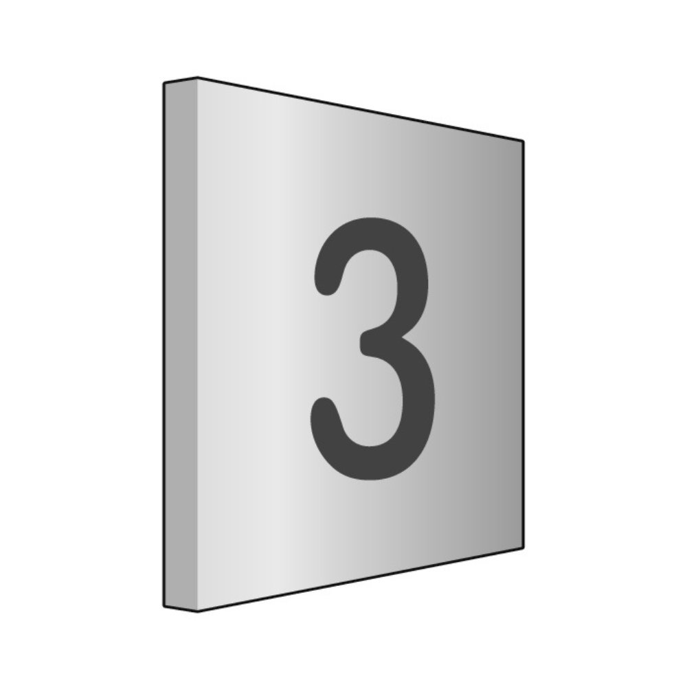 Probe Locker Door Number Plate