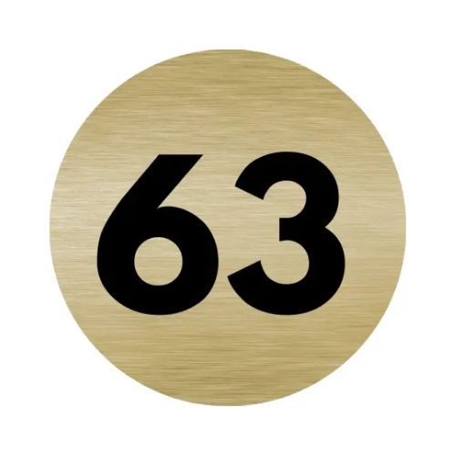 Brass Engraved Self Adhesive Locker Number