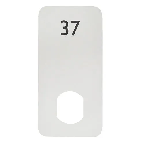 Plastic Locker Number Plate (Double D Cut Out)