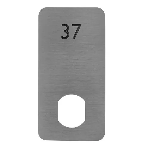 Aluminium Locker Number Plate (Double D Cut Out)