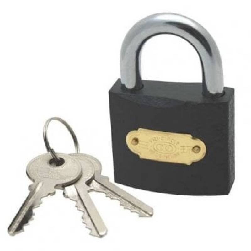 Trade Value 38mm Iron Padlock with 3 Keys