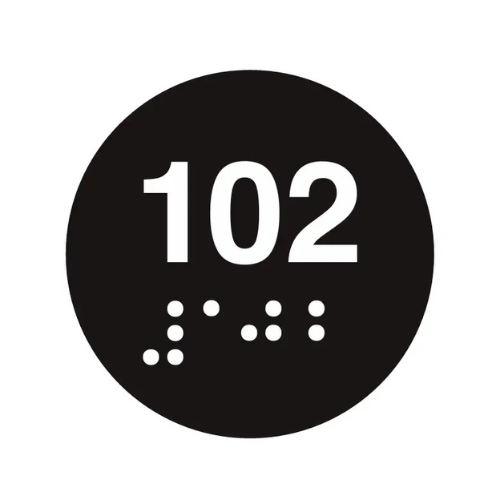 Plastic Braille Self-Adhesive Numbers (Round)