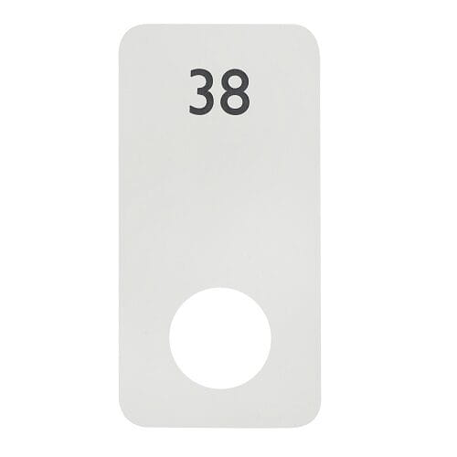 Plastic Locker Number Plate (Circular Cut Out)