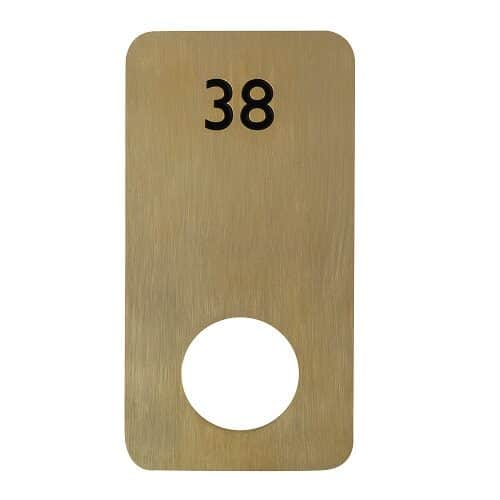 Brass Locker Number Plate (Circular Cut Out)