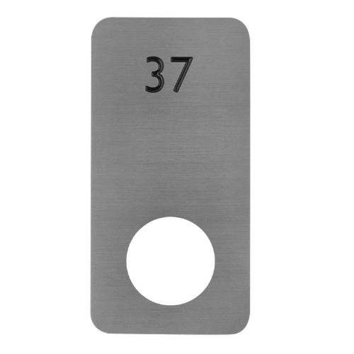 Aluminium Locker Number Plate (Circular Cut Out)