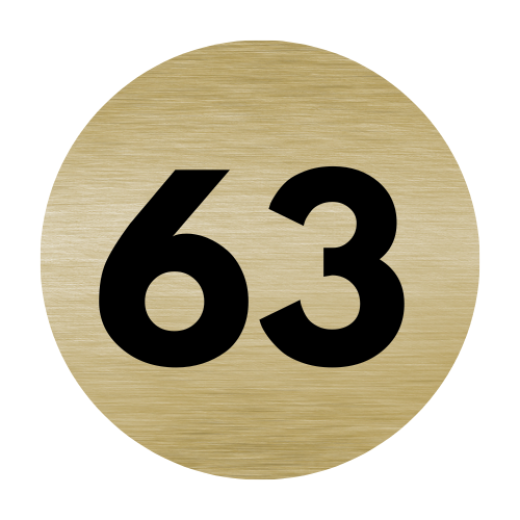 Brass Engraved Self-Adhesive Locker Number