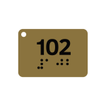 Rectangular Plastic Braille Number Locker Key Fobs