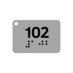 Rectangular Plastic Braille Number Locker Key Fobs