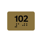 Rectangular Plastic Braille Self-Adhesive Locker Numbers