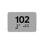 Rectangular Plastic Braille Self-Adhesive Locker Numbers