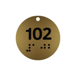 Round Plastic Braille Number Locker Key Fobs