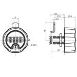 Value 4 Digit Locker Combination Lock 