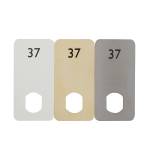 Plastic Locker Number Plate (Double D Cut Out)