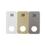 Aluminium Locker Number Plate (Circular Cut Out)