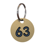 Brass Engraved Locker Key-Fob With Split Ring