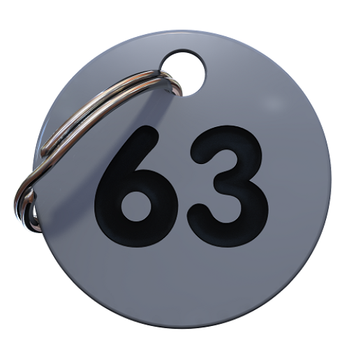 Stainless Steel Engraved Locker Key Fob With Split Ring 