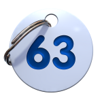 Plastic Engraved Locker Key Fob With Split Ring  