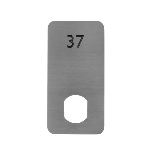 Aluminium Locker Number Plate (Double D Cut Out)