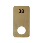 Brass Locker Number Plate (Circular Cut Out)