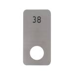 Aluminium Locker Number Plate (Circular Cut Out)