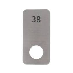 Aluminium Locker Number Plate (Circular Cut Out)
