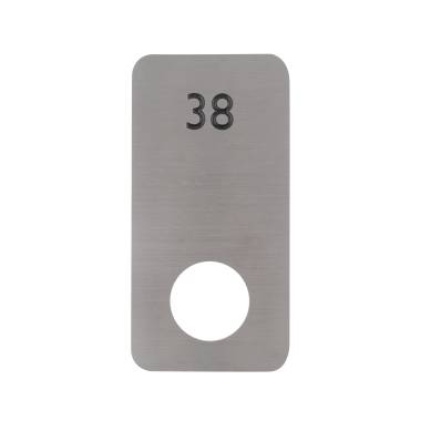 Aluminium Locker Number Plate (Circular Cut Out)