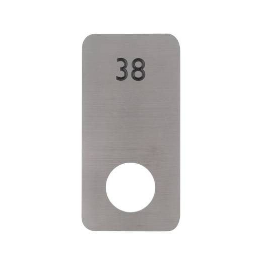 Aluminium Locker Number Plate (Circular Cut Out)