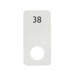Plastic Locker Number Plate (Circular Cut Out)
