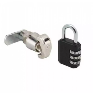  Push-In Hasp and Staple Lock (Universal) with 30mm 3 Dial Combination Padlock