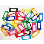 Plastic Coloured Key Tags With Split Ring