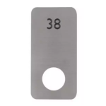 Aluminium Locker Number Plate (Circular Cut Out)