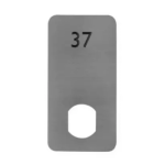 Aluminium Locker Number Plate (Double D Cut Out)