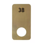 Brass Locker Number Plate (Circular Cut Out)