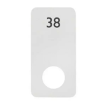 Plastic Locker Number Plate (Circular Cut Out)