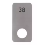 Stainless Steel Locker Number Plate (Circular Cut Out)