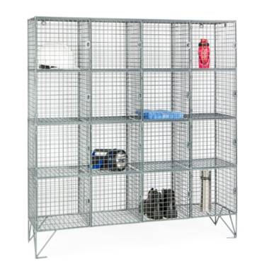 Standard Low Height 16 Compartment Wire Mesh Locker 