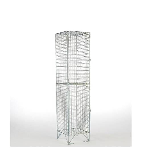 Standard Low Height 2 Compartment Wire Mesh Locker 