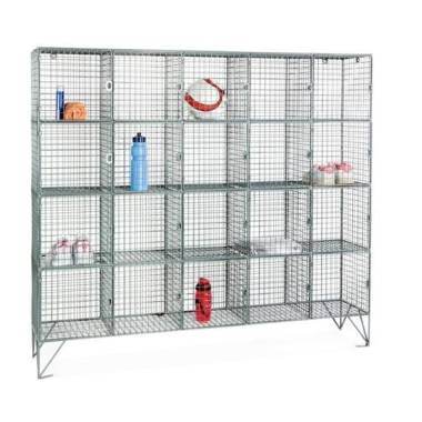 Standard Low Height 20 Compartment Wire Mesh Locker 