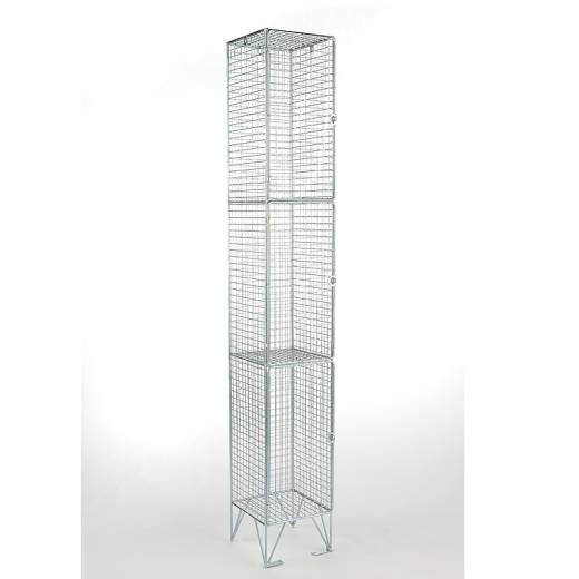 Standard 3 Compartment Wire Mesh Locker 