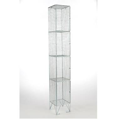 Standard 4 Compartment Wire Mesh Locker 