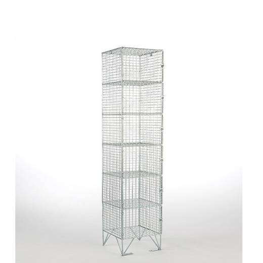 Standard Low Height 6 Compartment Wire Mesh Locker 