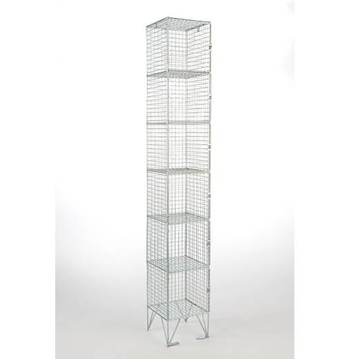 Standard 6 Compartment Wire Mesh Locker 