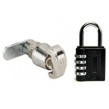  Push-In Hasp and Staple Lock (Universal) with 40mm 4 Dial Combination Padlock