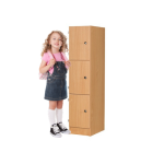 Standard Three Door Wood Primary School Locker