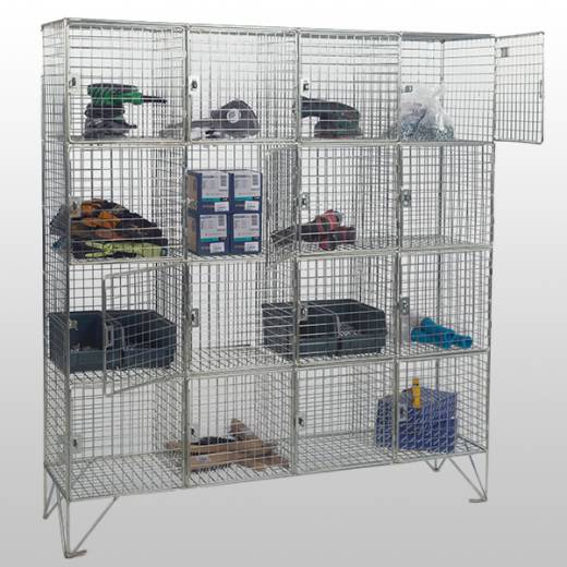 Fast Delivery 16 Door Wire Mesh Locker with Doors